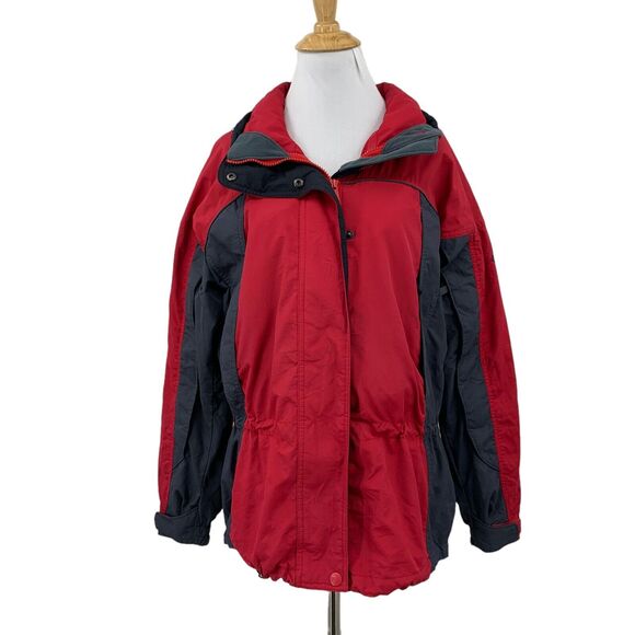 Columbia Interchange Jacket Womens M Medium Red Full Zip *No Removable Lining - Picture 1 of 15